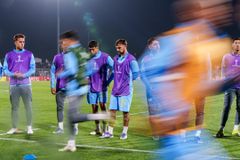 Fotografia 01 del partido Palestino vs Santiago City en La Cisterna.